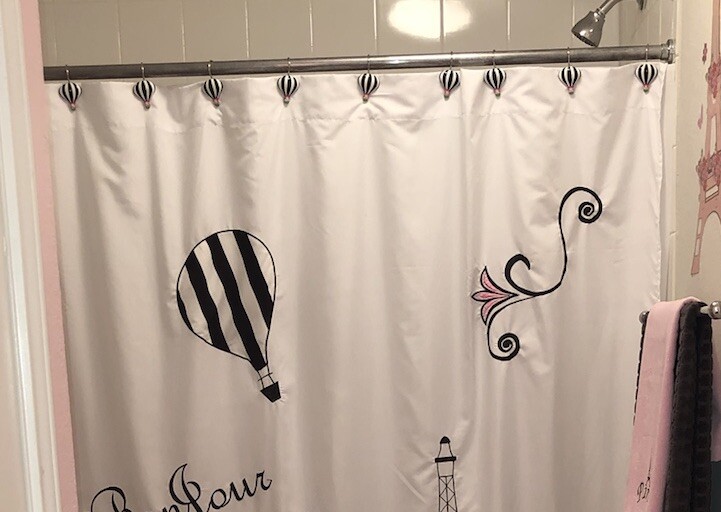 Sweet Jojo Designs paris bathroom curtain Set, 11 Pcs