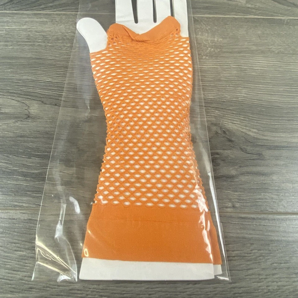 Guantes de Red Naranja Adulto Halloween Disfraz Accesorio Vestir Juegos con disfraces Foto 3 de 4