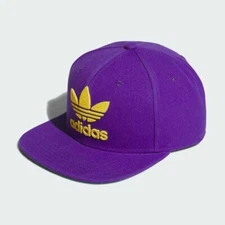 adidas Originals Men's Snapback Baseball Cap Hat Purple Gold Lakers Adjustable