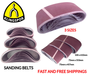 10 Bandes Abrasives Klingspor PS29F – 200 X 1620 Mm, Grain Au Choix, Pour Bois