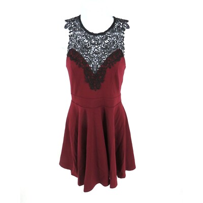 burgundy sleeveless lace dress Burgundy Lace Sleeveless Maxi Romper