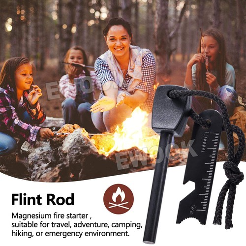 2X Magnesium Flint Rod Stone Fire Starter Lighter Emergency Survival Camping - Picture 2 of 11