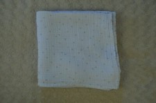 Cloud Island Silver Stars Baby Swaddle Blanket White Muslin Cotton