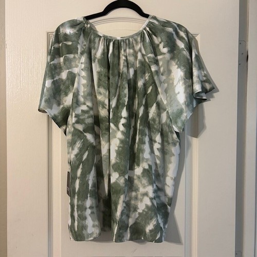 NWT Green Women's Simply Vera Vera Wang Shirt Blouse SZ XXL - Picture 3 of 5