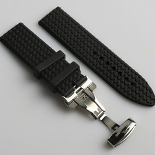 23 mm schwarzes Kautschuk-Uhrenarmband für C...