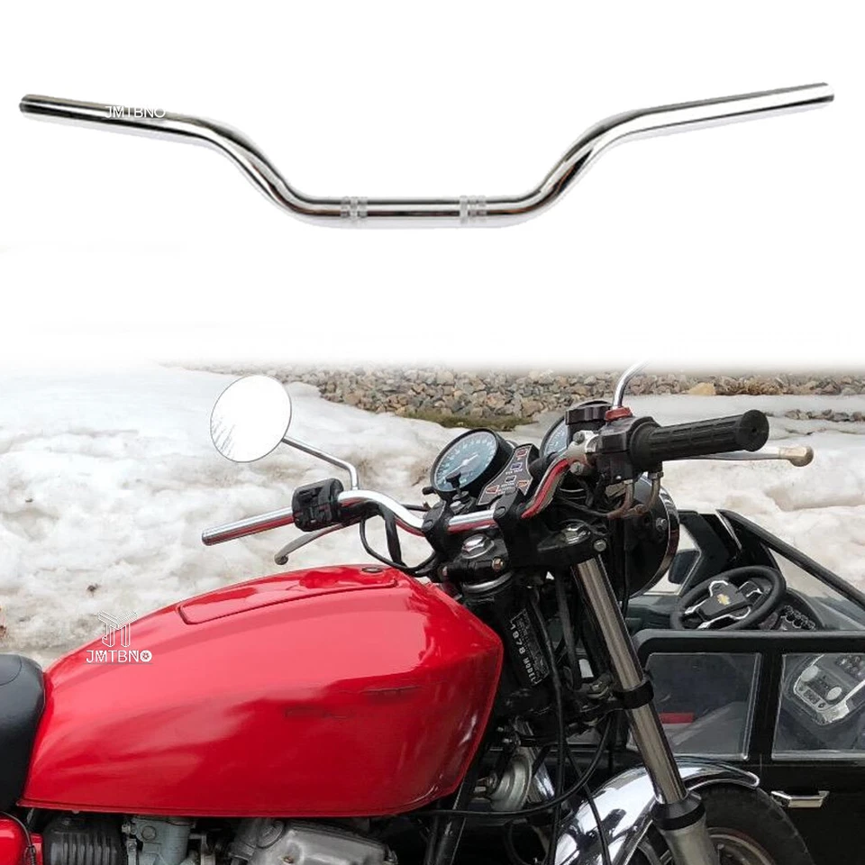 Motorcycle 7/8"Chrome Tracker Drag Handlebars Bars For Kawasaki KZ650F 650B 650C - Image 2 of 4