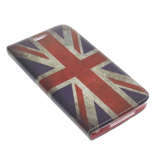 Custodia per Acer Liquid Z630 Book-Style Protettiva Cellulare Libro GB Bandiera - Foto 2 di 4