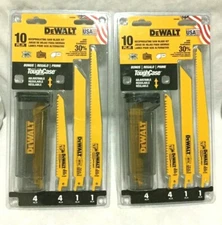 Dewalt 10 Piece Reciprocating Saw Blade Set DW4898 - Lot Of 2