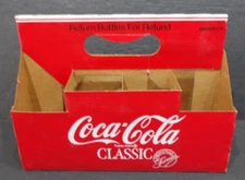 Vtg. Coca-Cola Classic Original Formula Coke Cardboard 8-Pack Carton Carrier