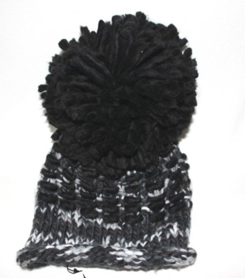 BCB Generation cold weather sock hat/ski/beanie Super Pom Black