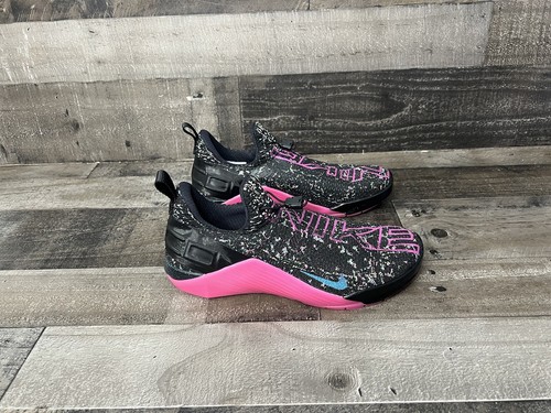 Nike React Metcon AMP Black Pink Men's Cross Training Shoes CN5501-046 Sz 9.5 US - Picture 2 of 6