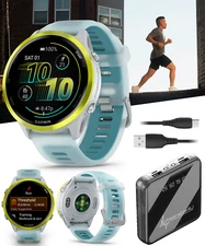 Garmin Forerunner 570 47 mm Advanced GPS Running Smartwatch Amp Yellow w/ PBank
