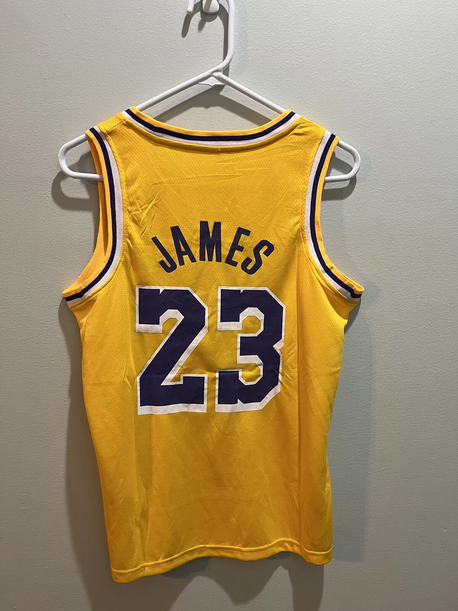 Yellow Nike NBA LA Lakers James #23 Jersey Junior