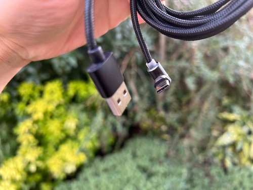 Magnetic USB C Charging Cable, 360 Rotating, Fast Charger, Black, 1 Pack - Picture 3 of 4