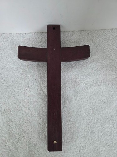 TAXCO STERLING SILVER 925 & ON REDWOOD CRUCIFIX 3-D ART SCULPTURE - NICE - Picture 2 of 22