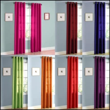 1 panel grommet faux silk curtains sheer 55"x 84" new design style MIRA