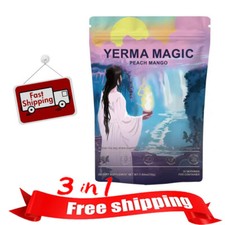Magic Yerma Mate Instant Tea Powder - 30 Servings - Peach Mango Flavors Energy
