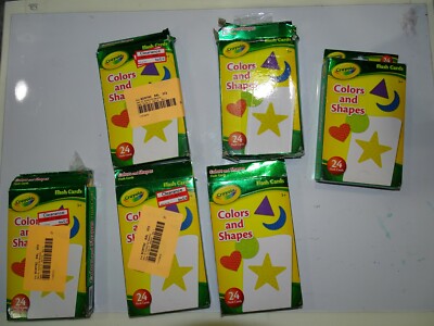 COLORS and SHAPES Crayola 24 Flash Cards Boxed Ages 3+ NIP Fun Learning Q5