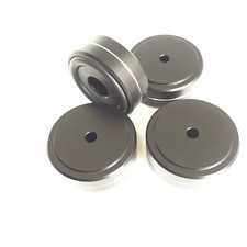 4 Aluminum Amplifier Feet, Amp head, Speaker Cabinet Feet W/ Rubber Ring 40x15mm