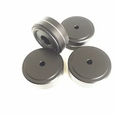 4 Aluminum Amplifier Feet, Amp head, Speaker Cabinet Feet W/ Rubber Ring 40x15mm