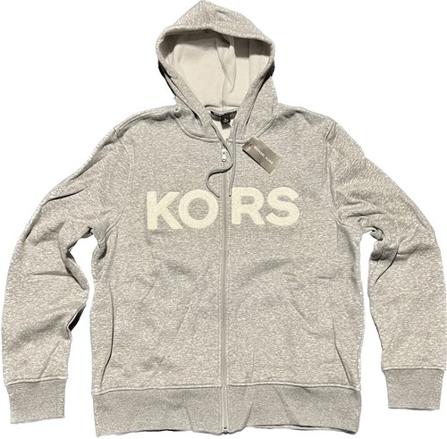 Hoodie Sweater Michael Kors Grey Hoodie Michael Kors Mens M Full Zip  Heather Grey Hoodie Fleece Lined