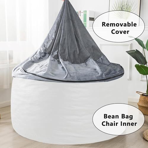 Memory Foam Filled Bean Bag Chair for Adults with Removable & Machine