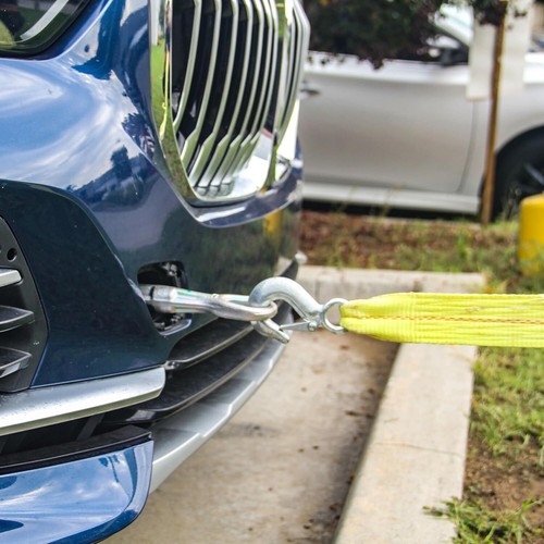 HFS(R) 4.5T, 2 ''x20 Ft Polyester Tow Strap Rope 2 Hooks 10000lb Towing Recovery - Picture 9 of 9
