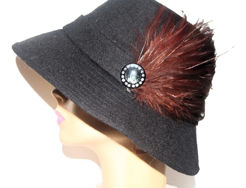 NWT! Magid Hats 100% Paper Sun Hat with Embellishments Magid Sun Hat Womens OSFA 100% Paper Wide Brim Floppy Beaded  main image 2