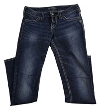 Silver Jeans Co. Suki Super Skinny Dark Wash Denim Jeans Womens Size 28 L31