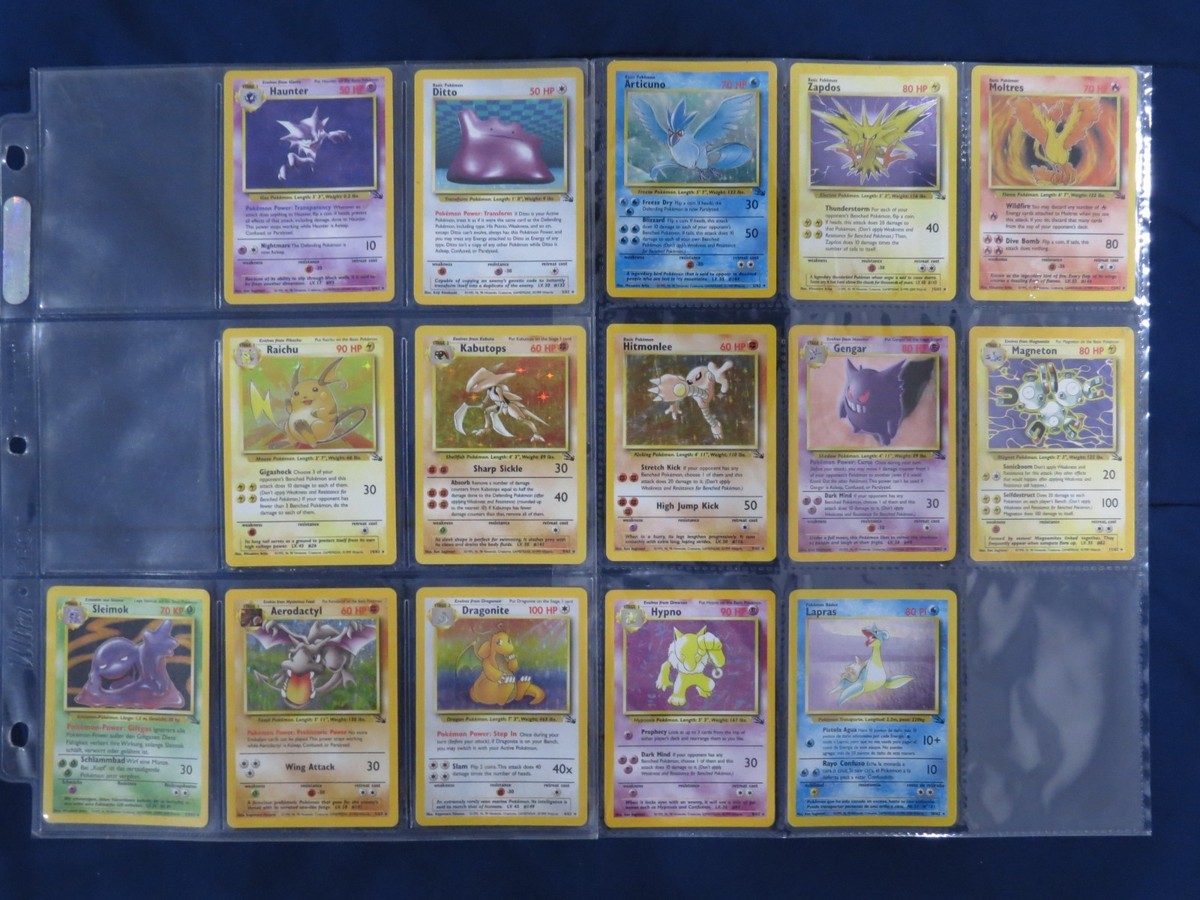 Complete Hololograhic Holo Fossil Set Pokemon Cards 62 | eBay
