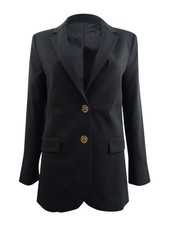 MICHAEL Michael Kors Women's Two-Button Mensy Blazer 0, Black 