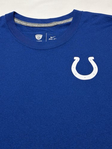 Camicia Indianapolis Colts Training Nike Dri Fit Uomo Large Calcio NFL Blu - Foto 2 di 11