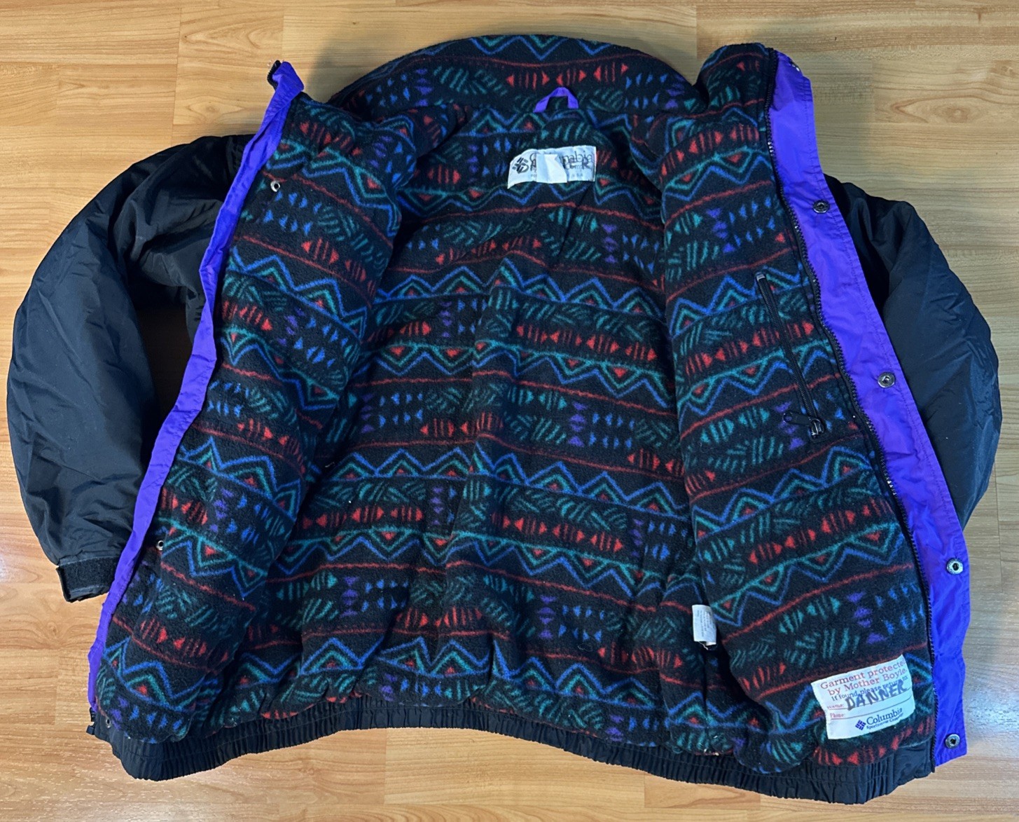 Vintage Columbia Jacket Youth XL 16/18  Full Zip Aztec Pattern Fleece USA 90s image 4
