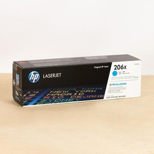 Genuine HP W2111X 206X Cyan High-Yield Toner - Factory Sealed