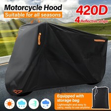 Motorcycle Cover All Season Waterproof Outdoor Protection With Reflective Strips