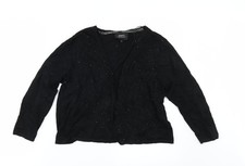 Womens UK Size L Matalan Black Cardigan Jumper