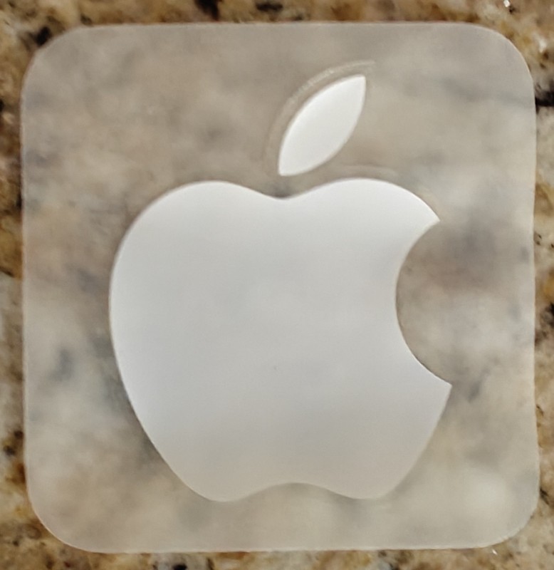 Apple Logo Sticker (1) OEM Original White Decal