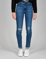 Levi's 721 Jeans Blau W25 L28 Damen High Rise Skinny Ripped Denim 188820554