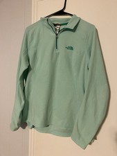 The North Face Women s Pullover Large Tech Glacier 1/4 Zip Fleece Mint green
