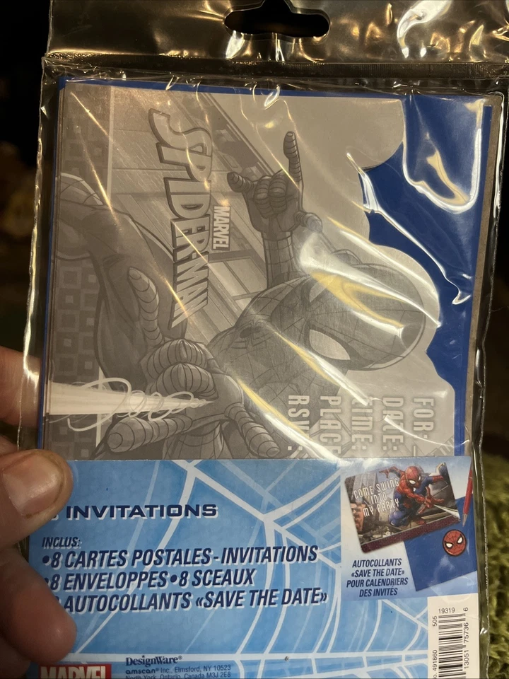 Marvel Superhéroe SPIDERMAN INVITACIONES Fiesta de Cumpleaños Invitaciones (8 Tarjetas) ¡Nuevo! Foto 4 de 4