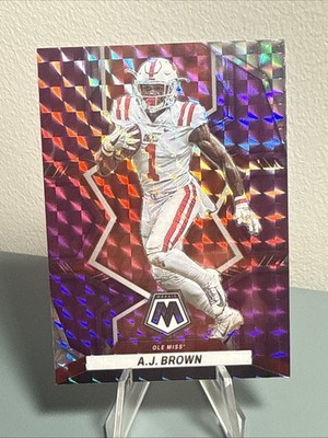 2023 Panini Mosaic Draft Picks - A.J. Brown #84 Purple Mosaic Prizm 37/49 NM