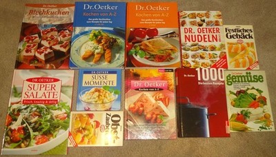 18x DR. OETKER Kochen von A-Z, Nudeln, Salate, Gebäck, Gemüse usw. GUTER ZUSTAND