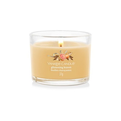 YANKEE CANDLE Glasvotivkerze GLISTENING LEAVES 37 g Duftkerze