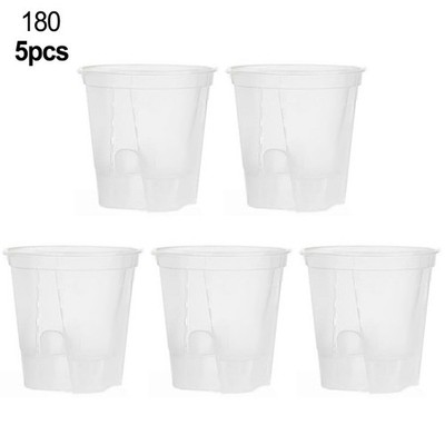 Practical Clear Plastic Flower Pots Featuring Effective Drainage Holes