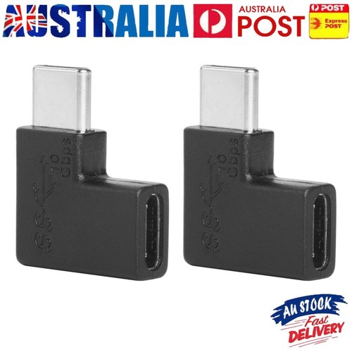 2pcs USB Type C Male to USB C Female Adapter Left Right Angled 90 ...