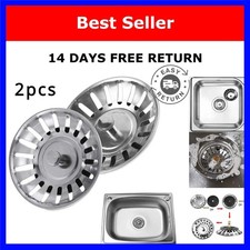Kitchen Sink Strainer Stopper 2 Pack Stainless Steel Drain Filter