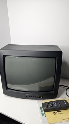SHARP 13'' CRT TV Retro Gaming Color Television Model 13N-M100B W/ Remote Tested