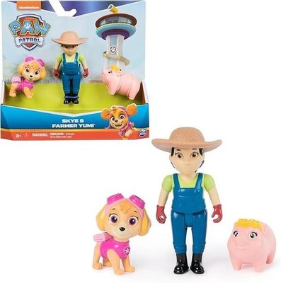 PAW Patrol Hero Pups   Actionfiguren-Set mit 1 Skye Hundefigur, 1 Bäuerin Yum...