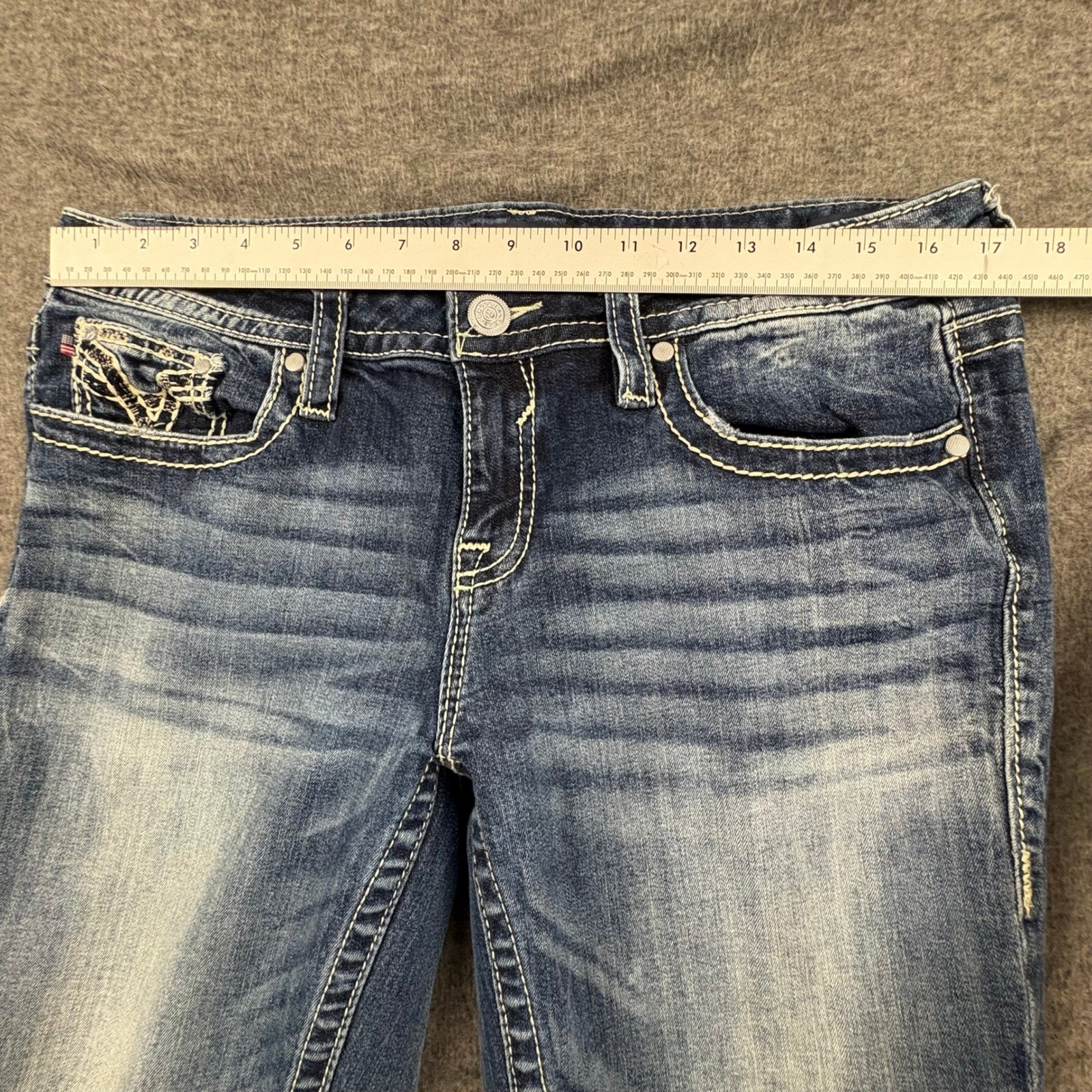 VIGOSS Heritage Fit Bootcut Jeans Heavy Stitch Women S12 L30 (inseam 28") Chic