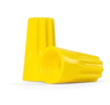 YELLOW WIRE CONNECTORS STRAIGHT BARREL STYLE SCREW-ON NUTS UL - 500/BAG